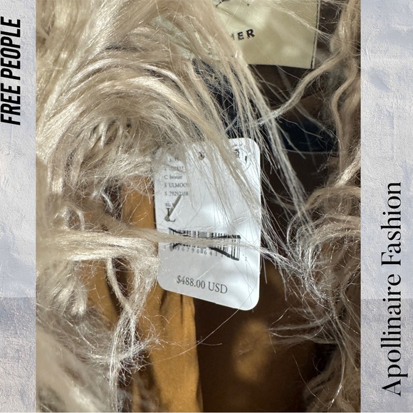 FREE PEOPLE BY UNDERSTATED LEATHER STILLWATER PENNY LANE COAT NWT LARGE RARE - Picture 7 of 10